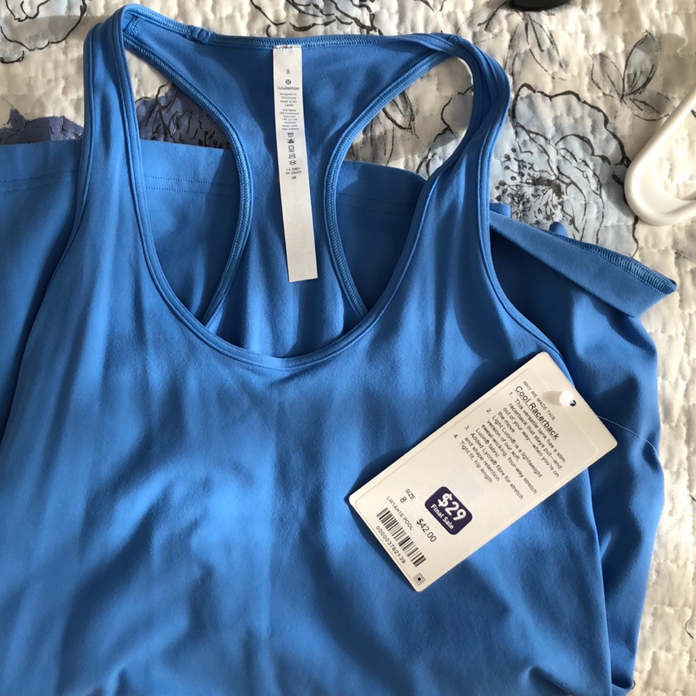 lululemon cool racer back light blue